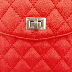 Red Quilted Phone Crossbody